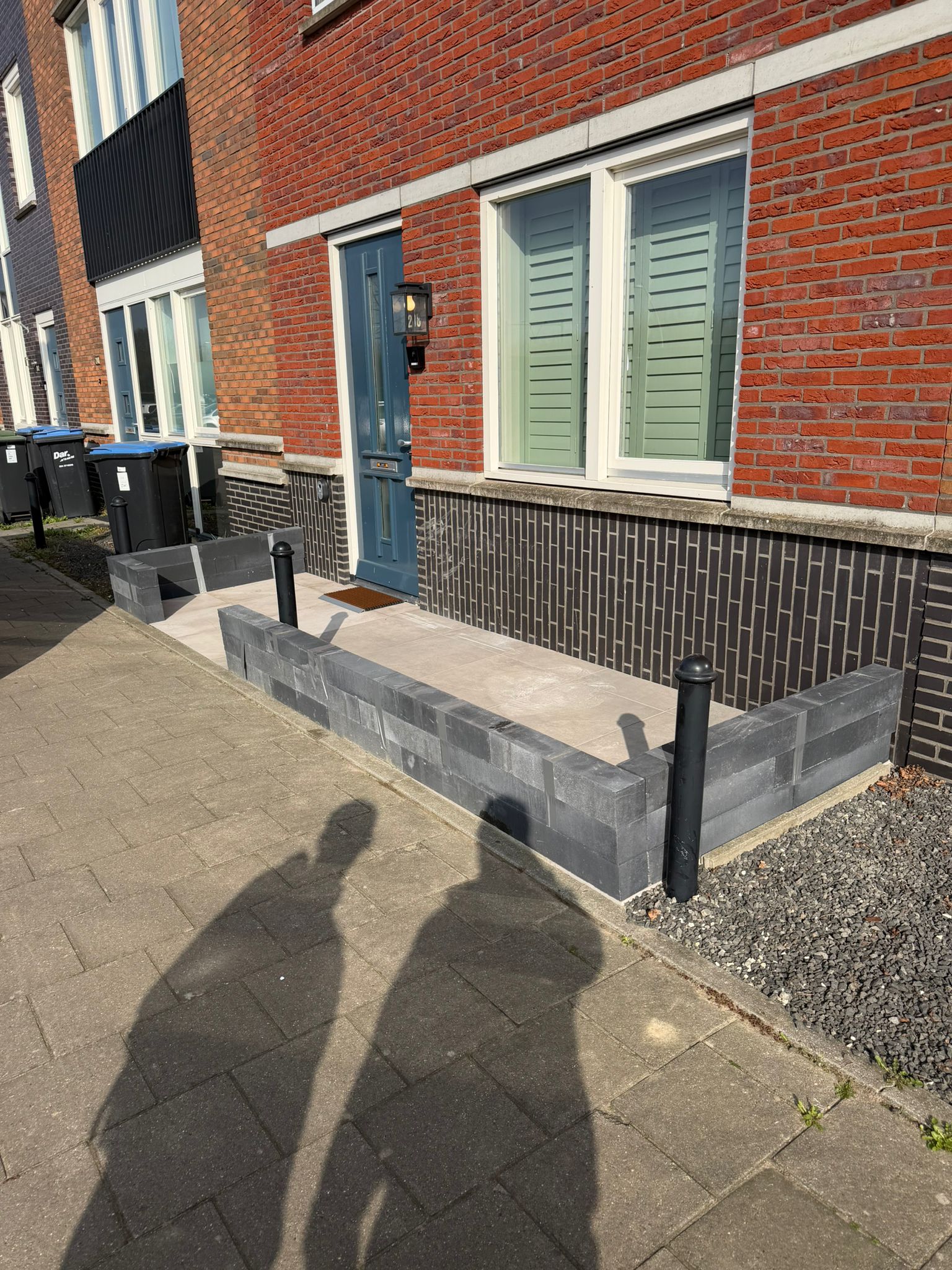 Voortuin muurtjes keramische tegels